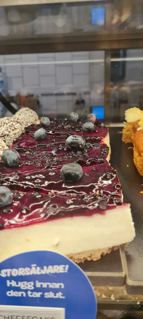 Glutenfri cheesecake med blåbär