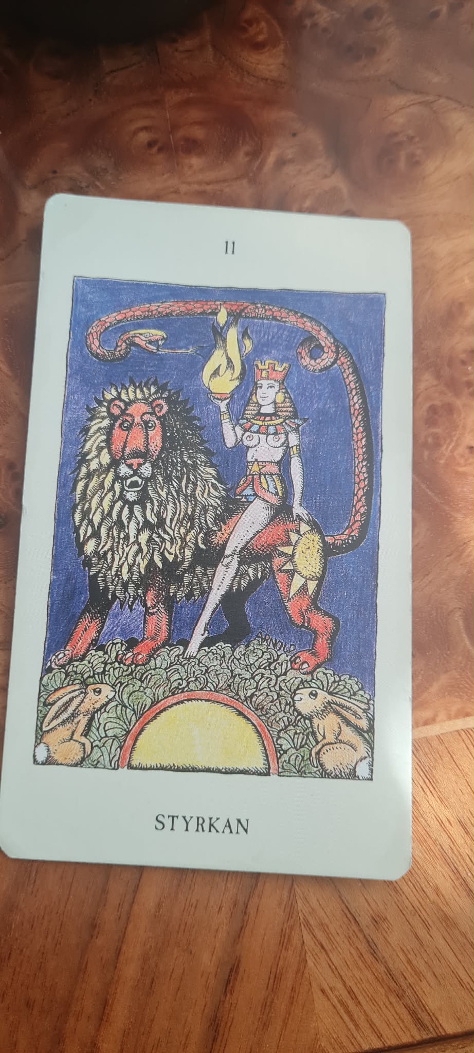 11 Styrkan tarotkort stora arkanen