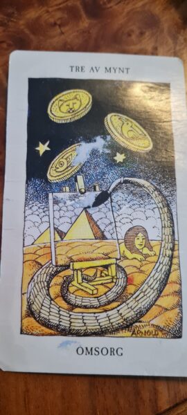 3 av mynt  tarotkort